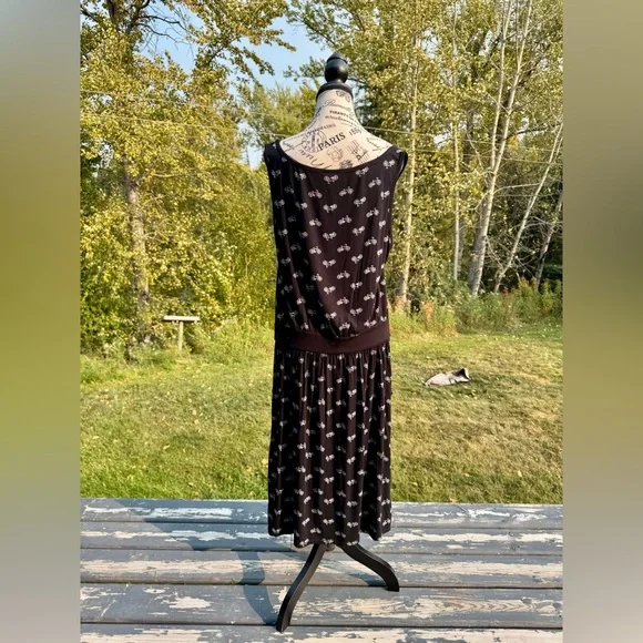 Torrid Black Midi Dress with White Bicycle Design - Picture 11 of 15